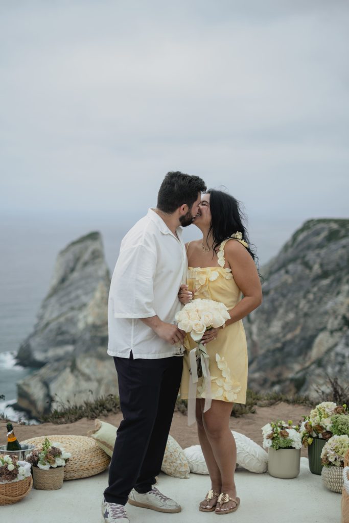 Romantic Marriage Proposal at Cabo da Roca, Portugal