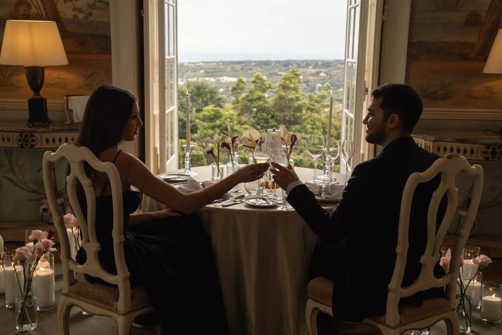 Luxury Marriage Proposal during dinner at a Palace in Sintra, Portugal