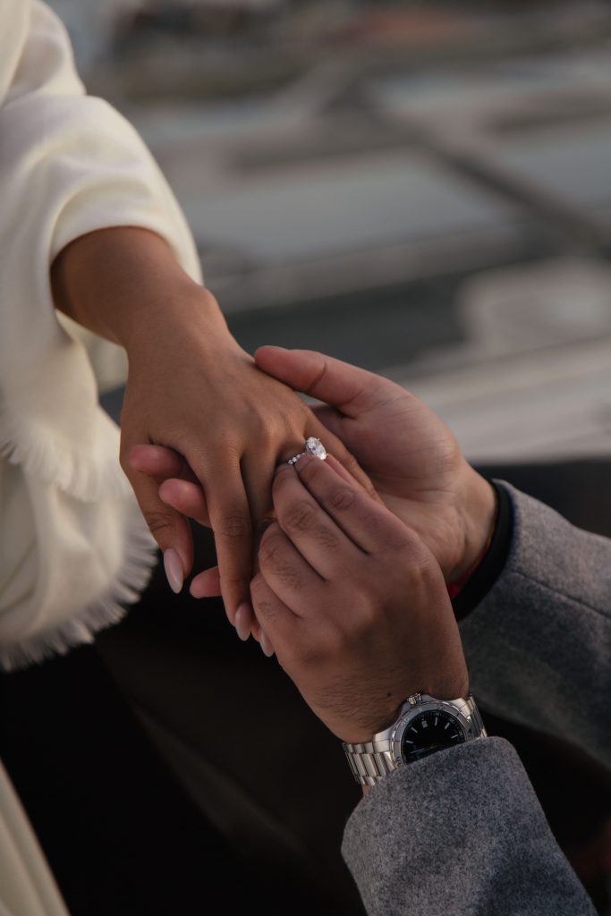 Private Rooftop Proposal at Sunset in Lisbon