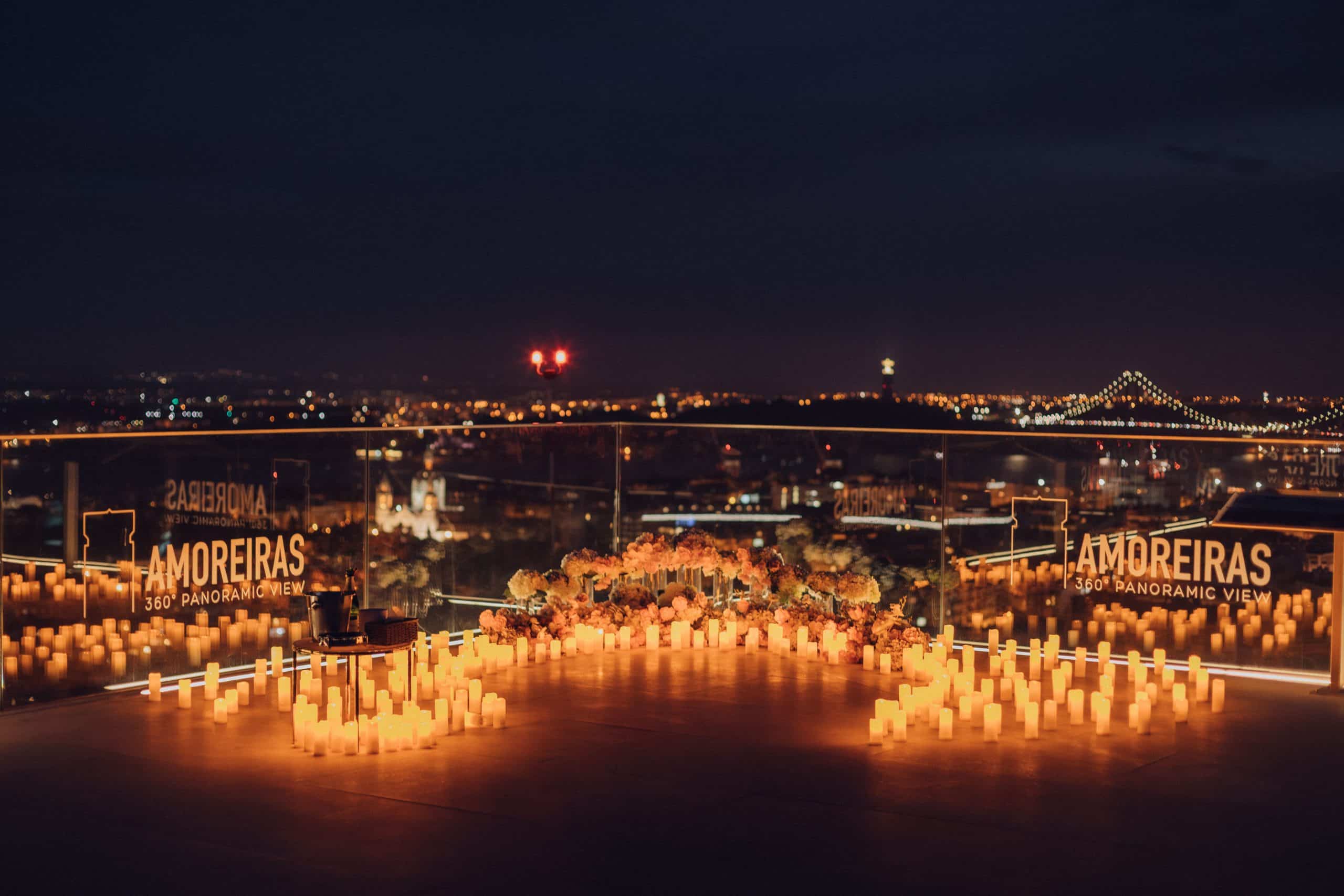 Evening Proposal on the Rooftop in Lisbon Evening Proposal on the Rooftop in Lisbon