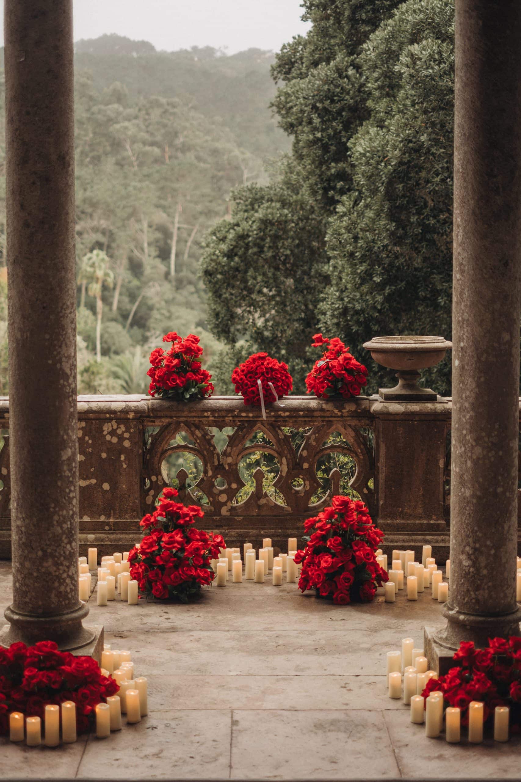 Marriage Proposal at Monserrate Palace in Portugal. Decor