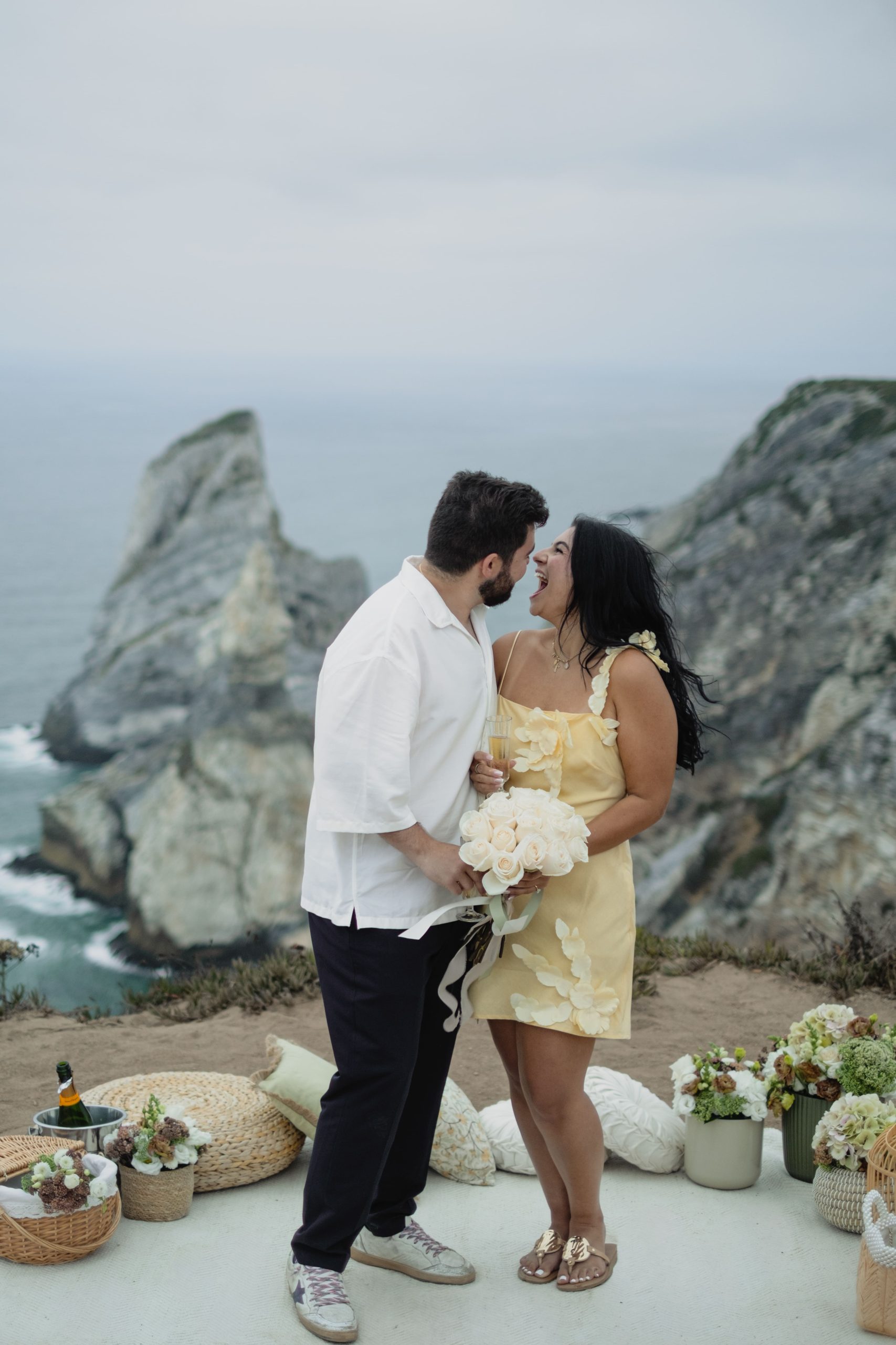 Marriage Proposal at Cabo da Roca in Portugal